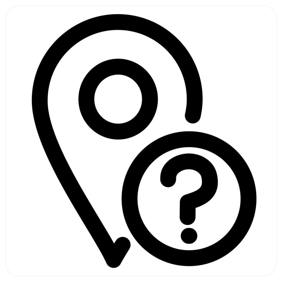 Location Query icon concept in black color vector