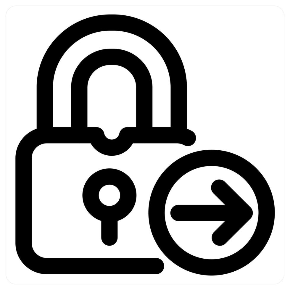 Send Lock icon concept in black color vector