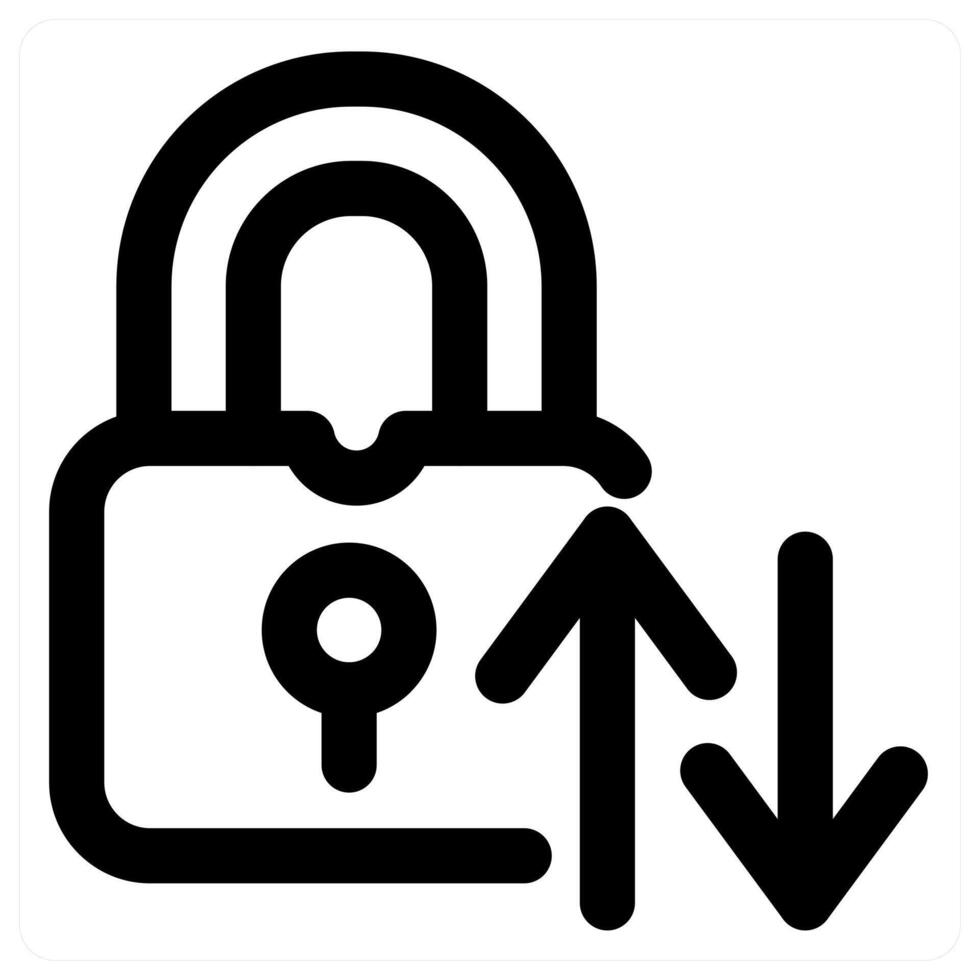 Lock Sync and refresh icon concept in black color vector