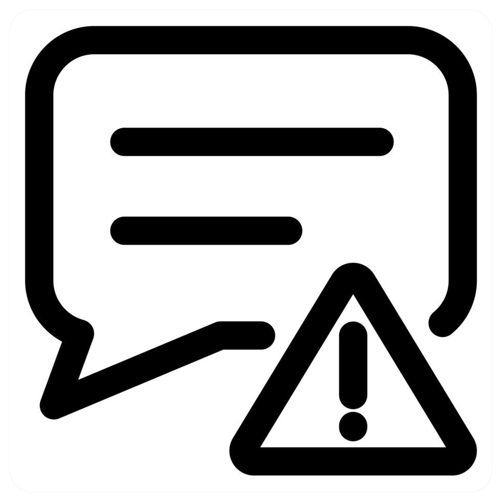 Alert Message and alert icon concept in black color vector