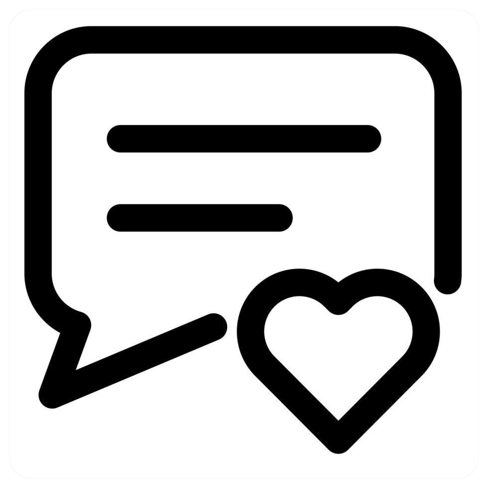 Favorite Message and favorite icon concept in black color vector