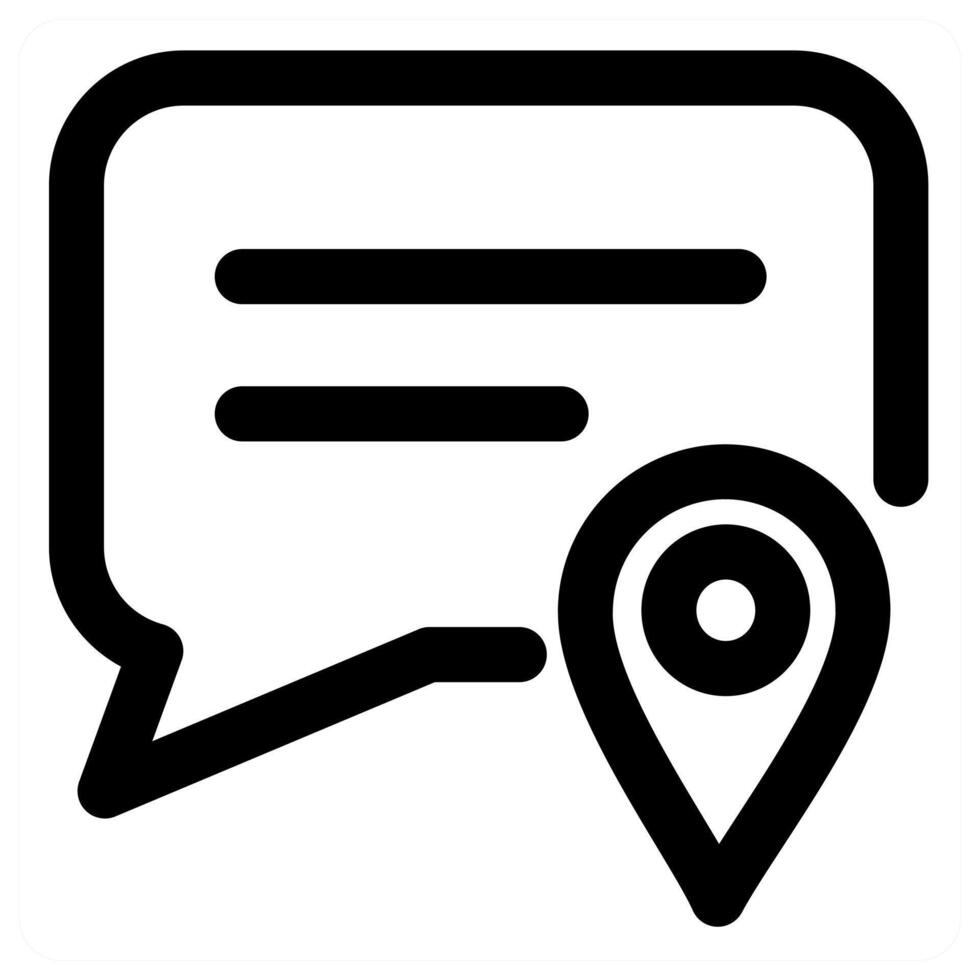 Message Location and map icon concept in black color vector