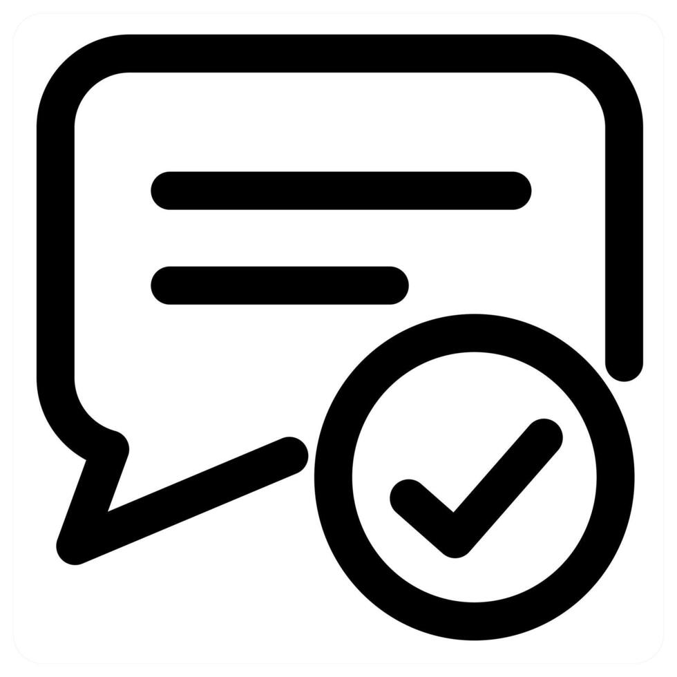 Approve Message icon concept in black color vector