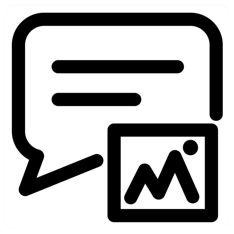 Image Message and image icon concept in black color vector