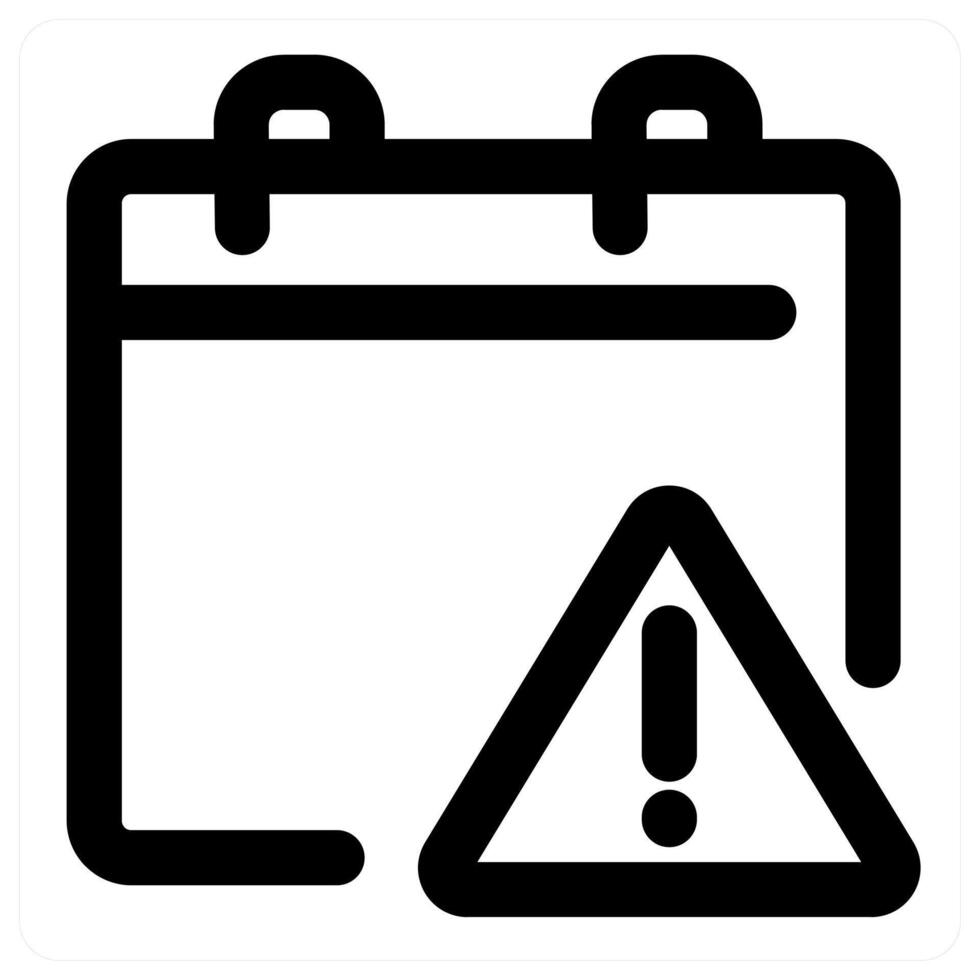 Prohibited Calendar icon concept in black color vector