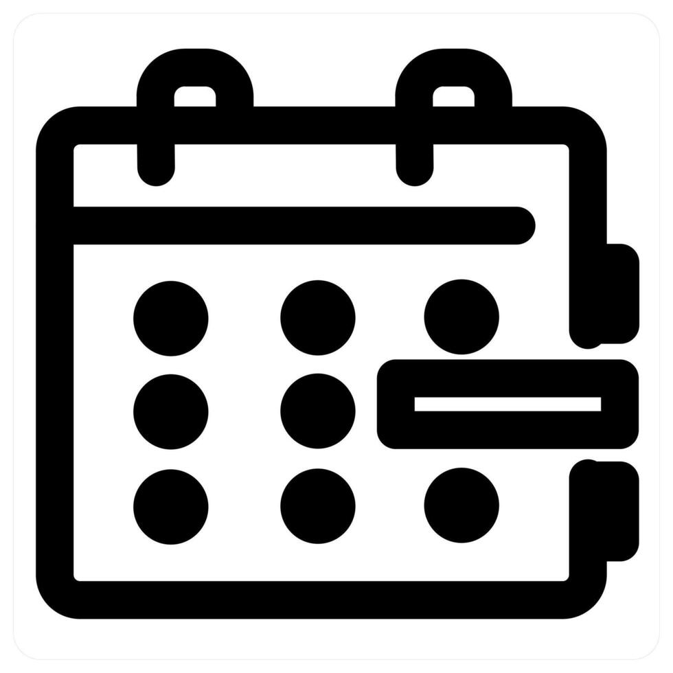 Calendar and event concept in black color vector