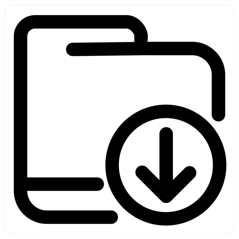 Download Folder icon concept in black color vector