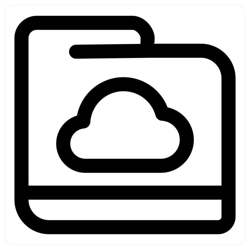 Cloud Folder icon concept in black color vector