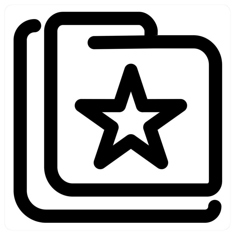 Favourite Folder and folder icon concept in black color vector