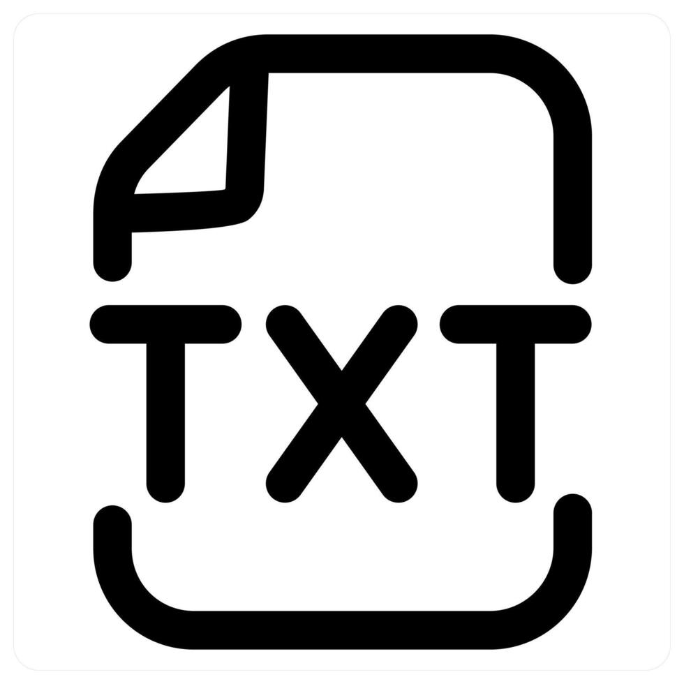 TXT File icon concept in black color vector