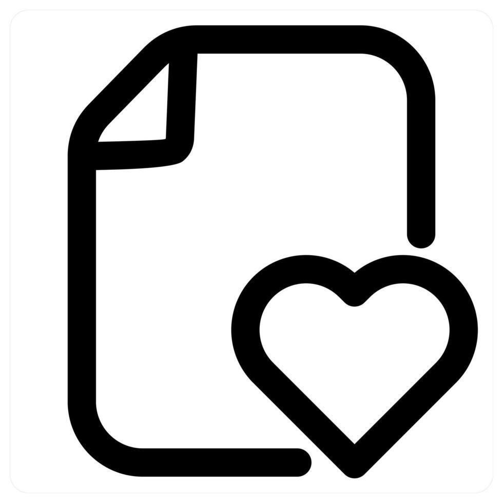 Favourite File and file icon concept in black color vector