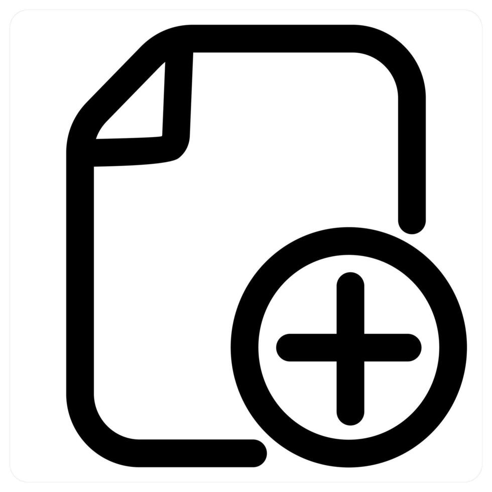 Add File icon concept in black color vector