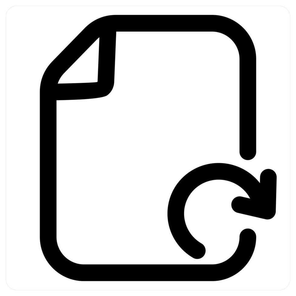 Refresh File concept in black color vector