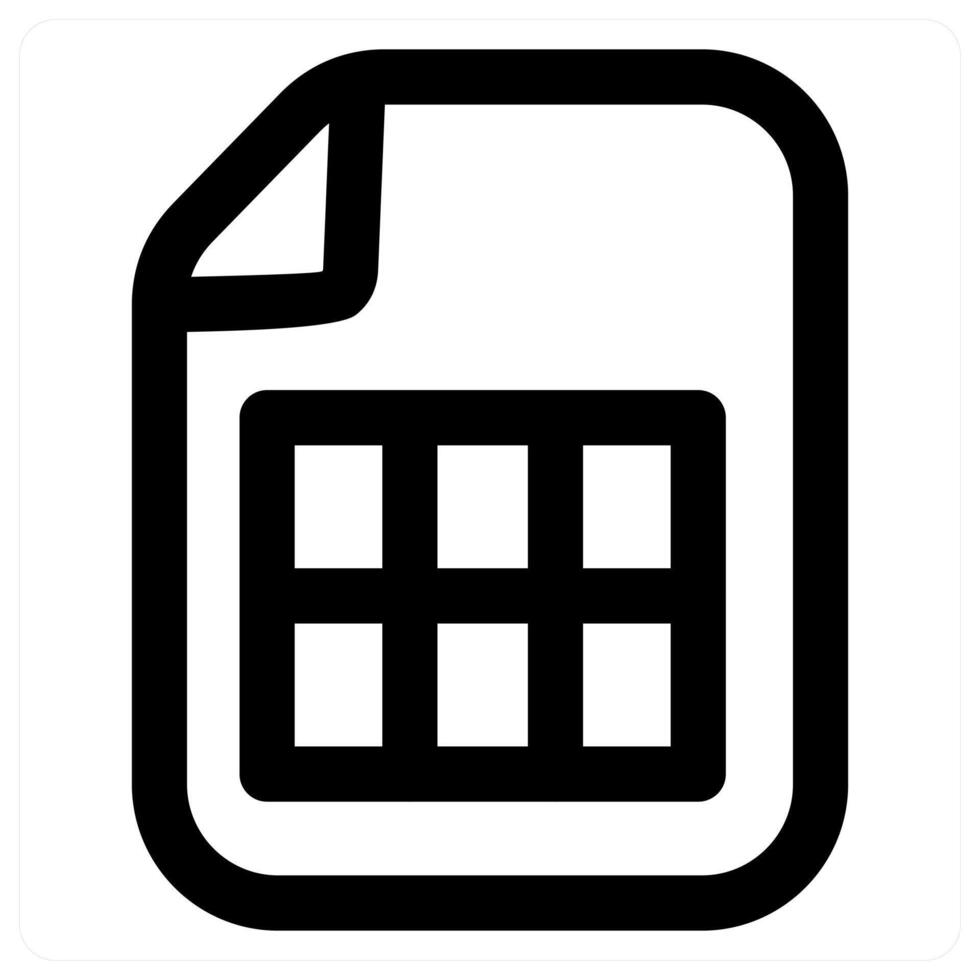 Excel Sheet icon concept in black color vector