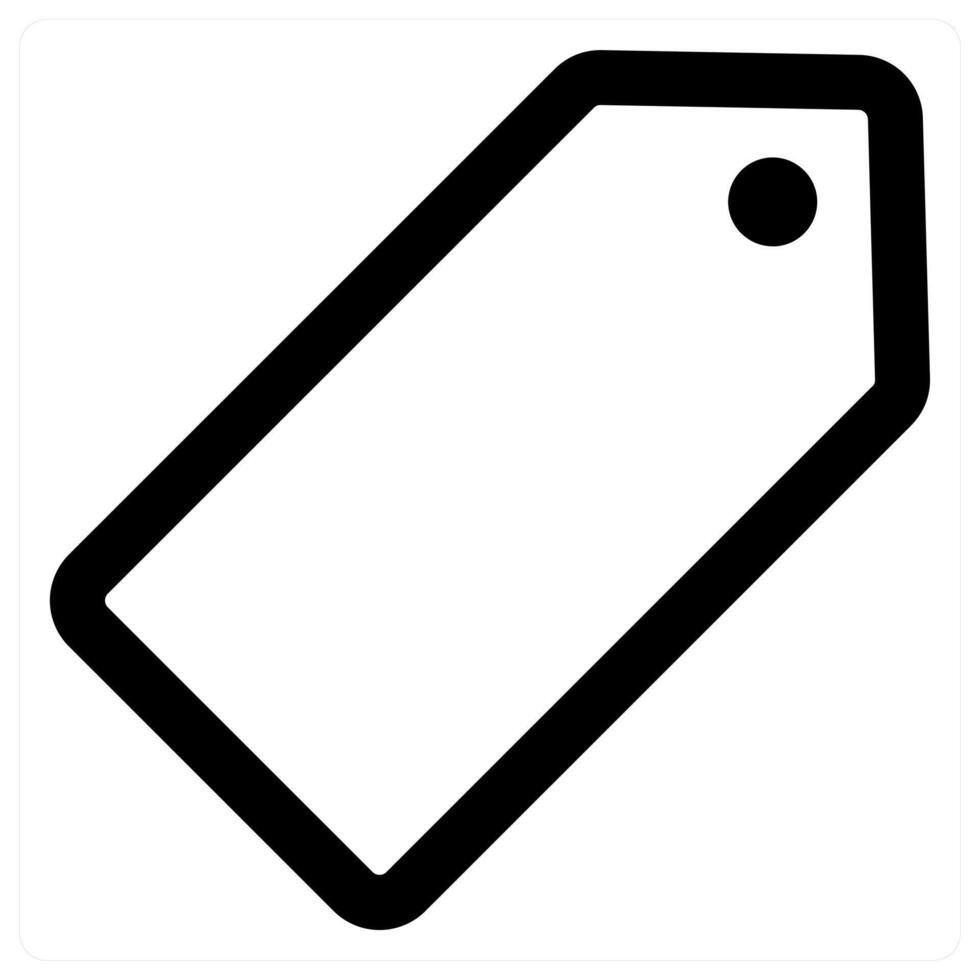 Tag and label icon in black color vector