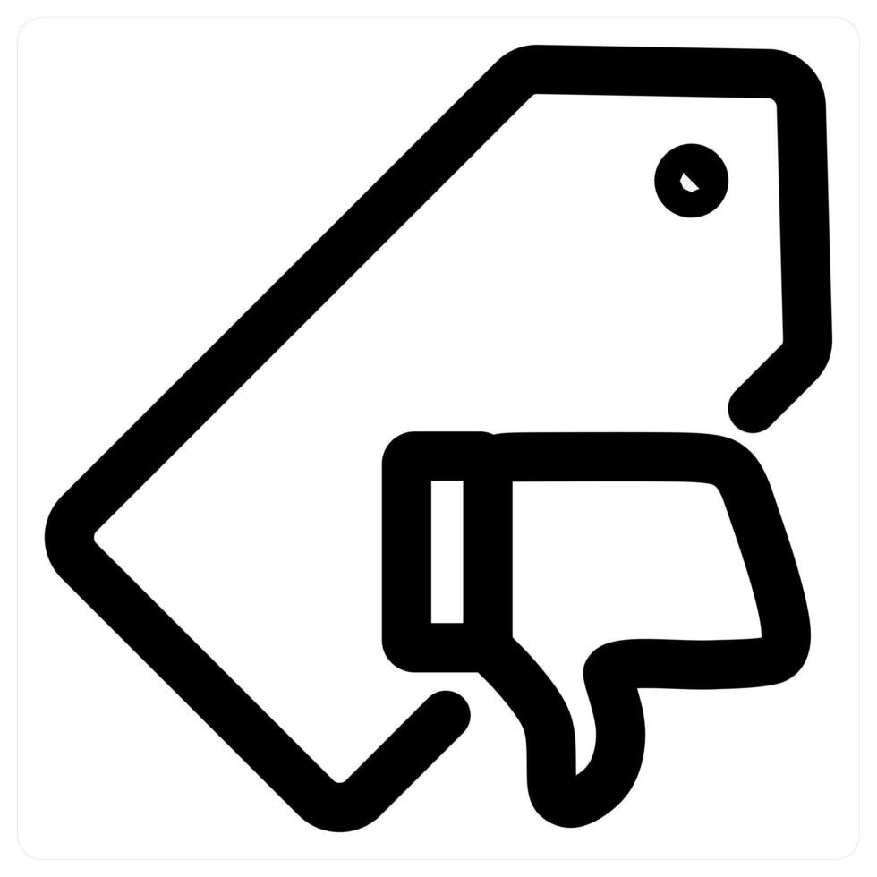 Disapproved Tag icon concept in black color vector
