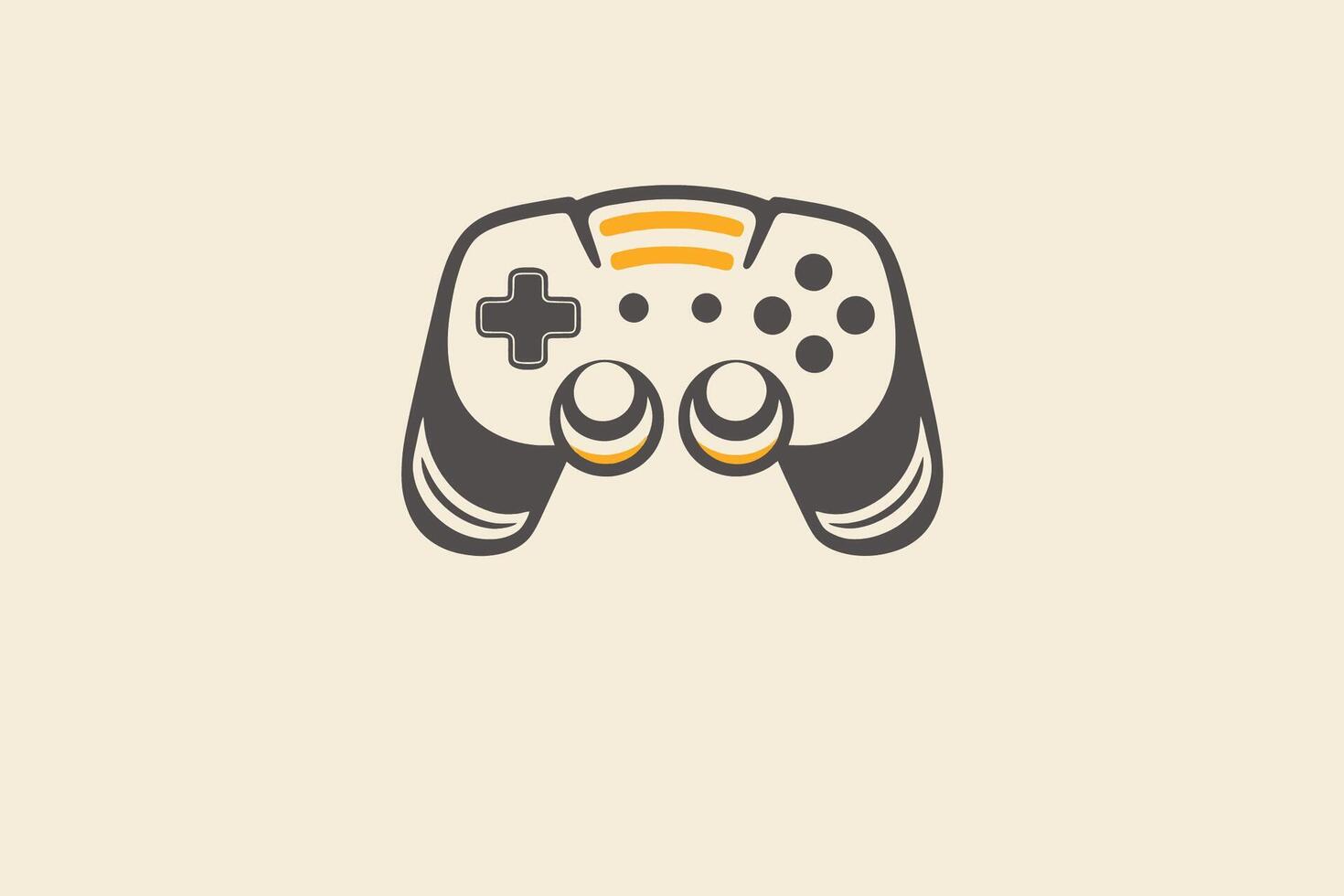 A game controller on a beige background vector
