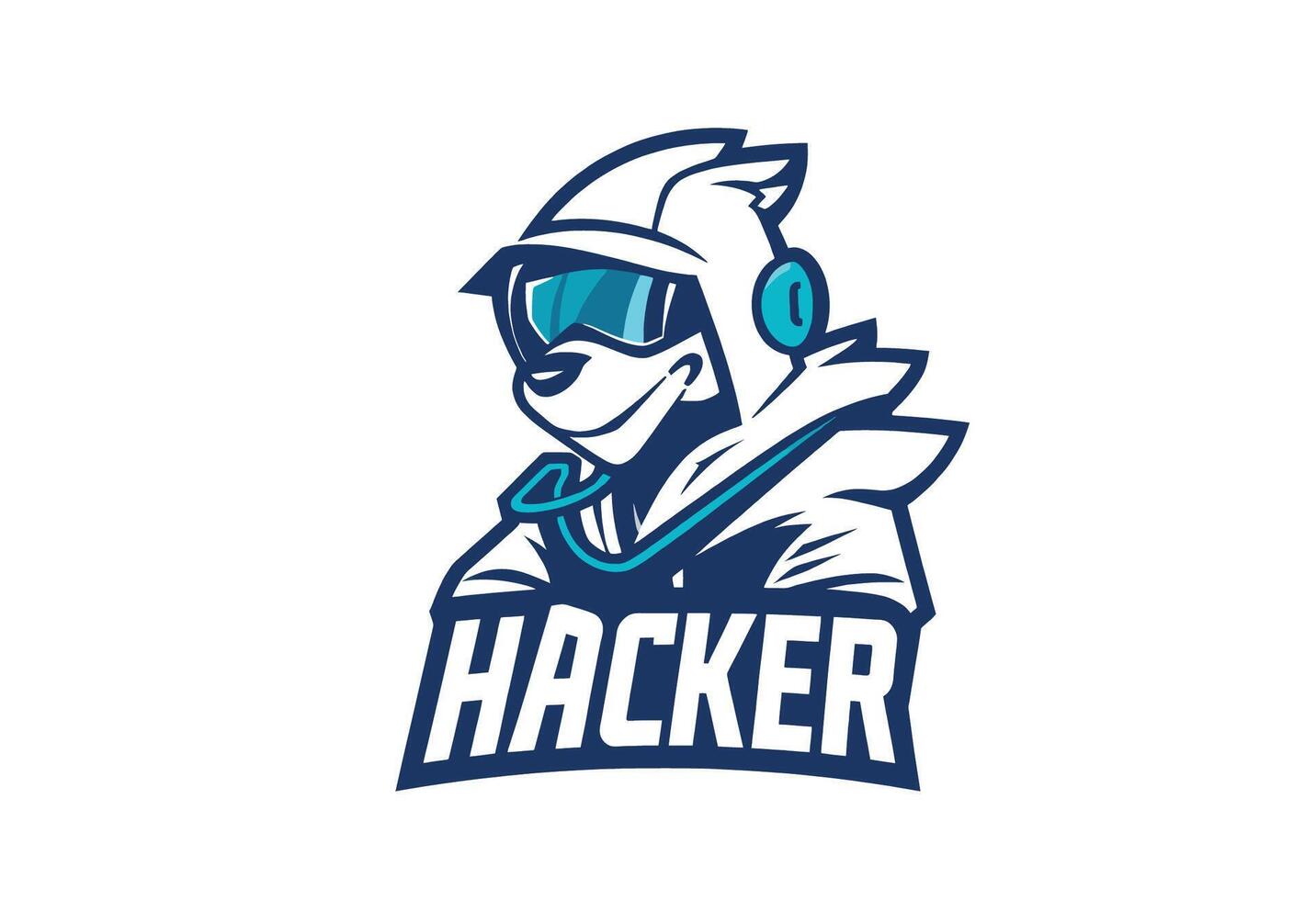 A logo for a hacker vector