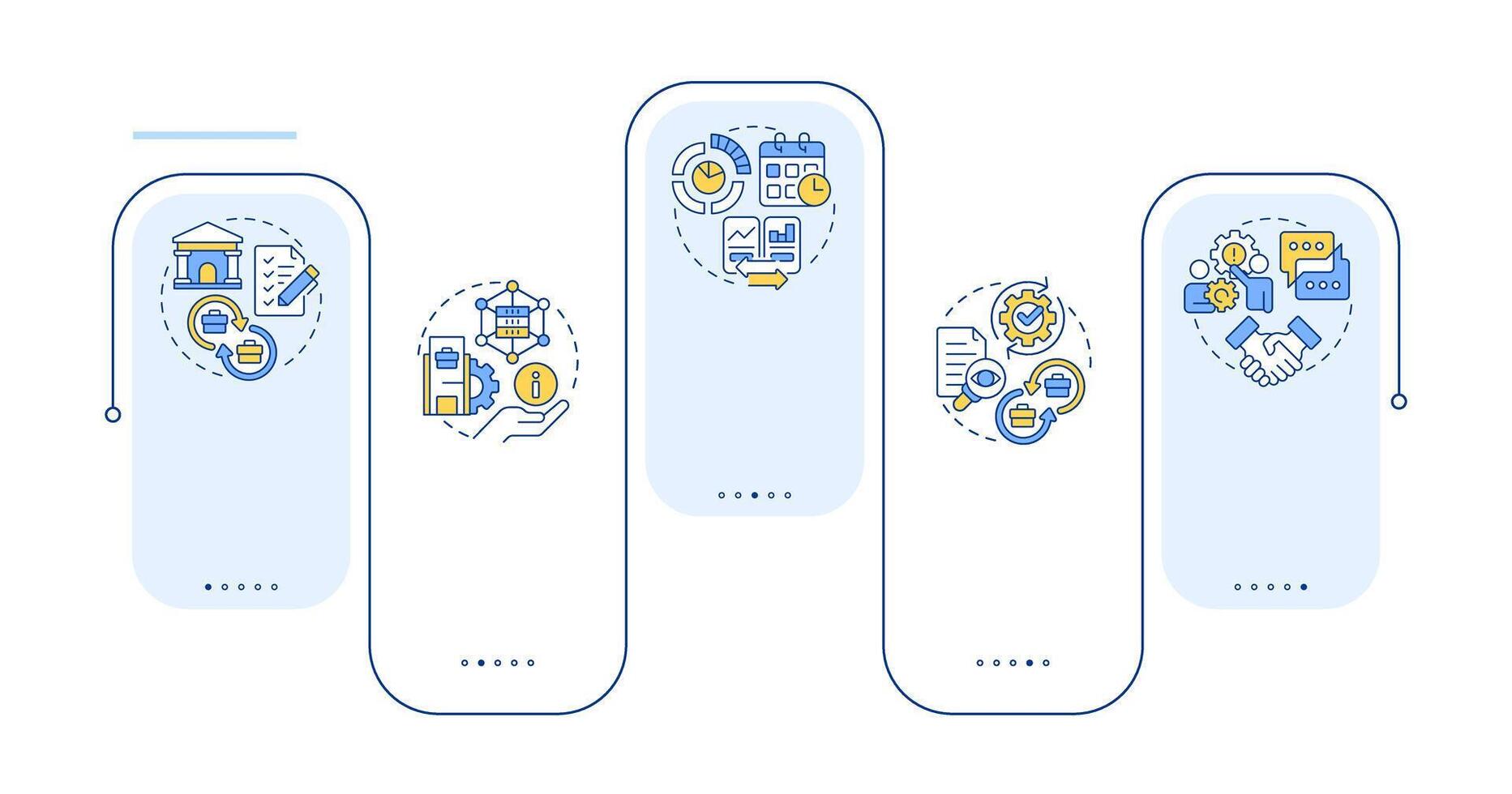 Best practices for intercompany accounting rectangle infographic . Financial control. Data visualization with 5 steps. Editable rectangular options chart vector