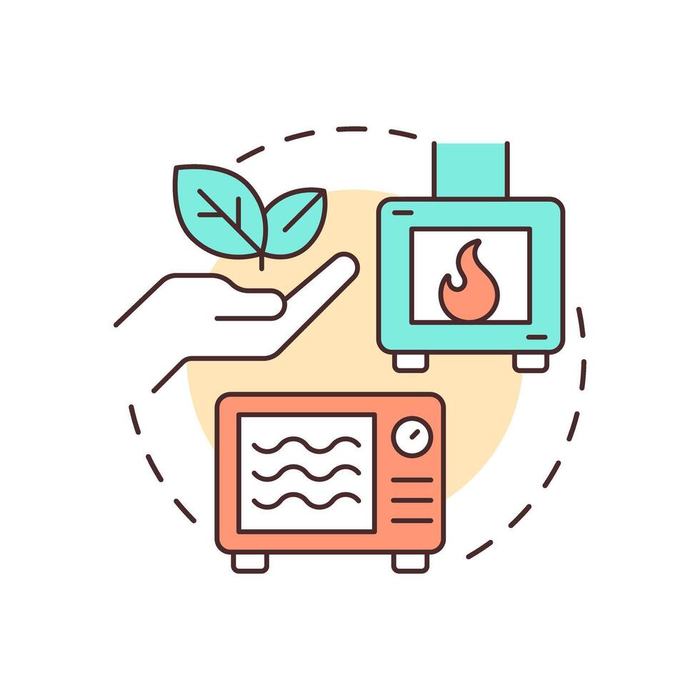 Environmental protection multi color concept icon. Toxic emissions, ecology preservation. Round shape line illustration. Abstract idea. Graphic design. Easy to use in presentation, article vector