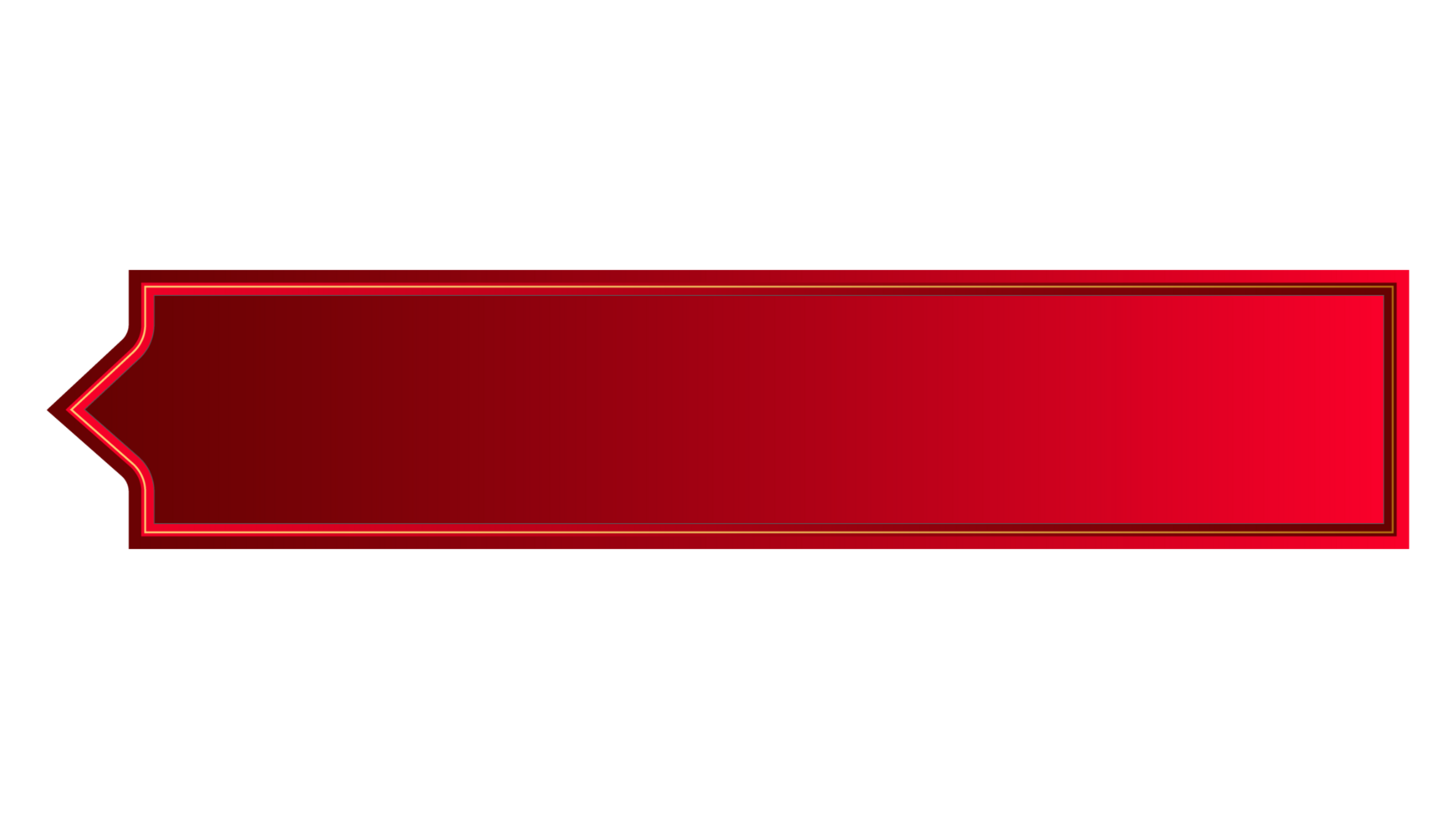 Red Islamic Golden Banner Shape Text Box border design png
