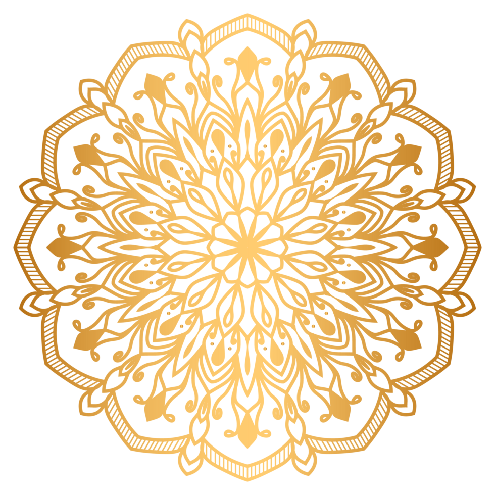 Luxury Golden Islamic Mandala For Decoration png