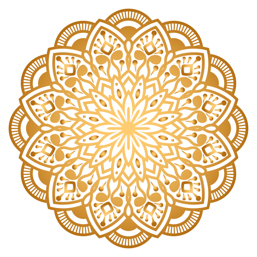 Gold Islamic Ornament Mandala design png