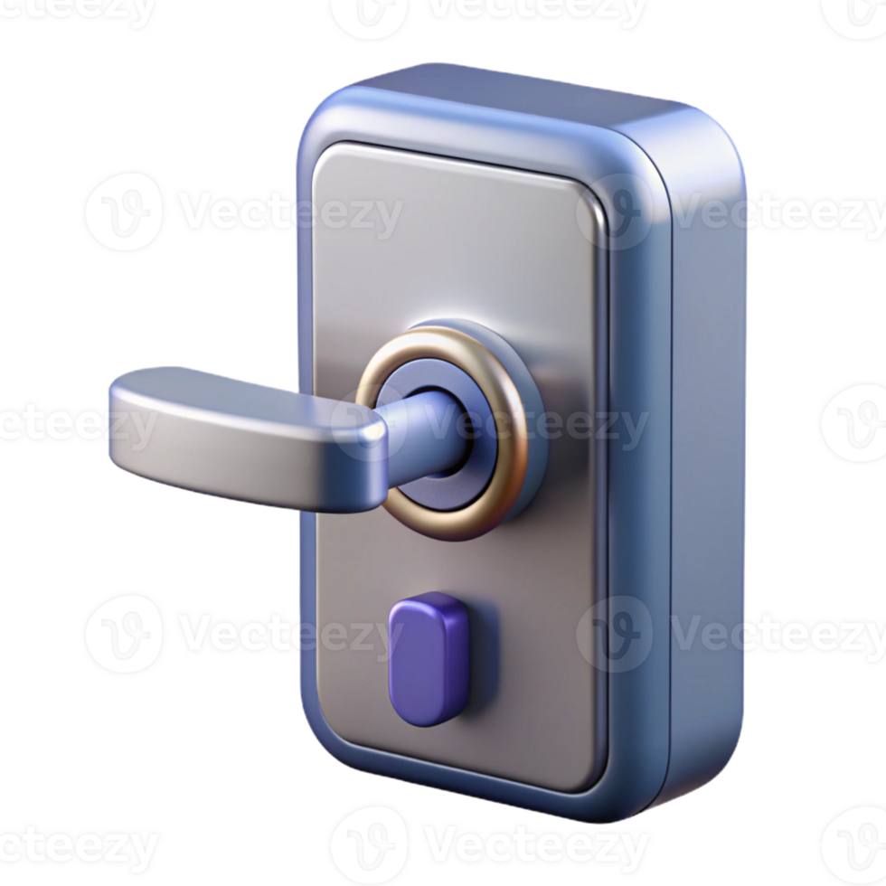 dramatic intense avant-garde Door lock, modern keyless entry with Transparent Background elite png