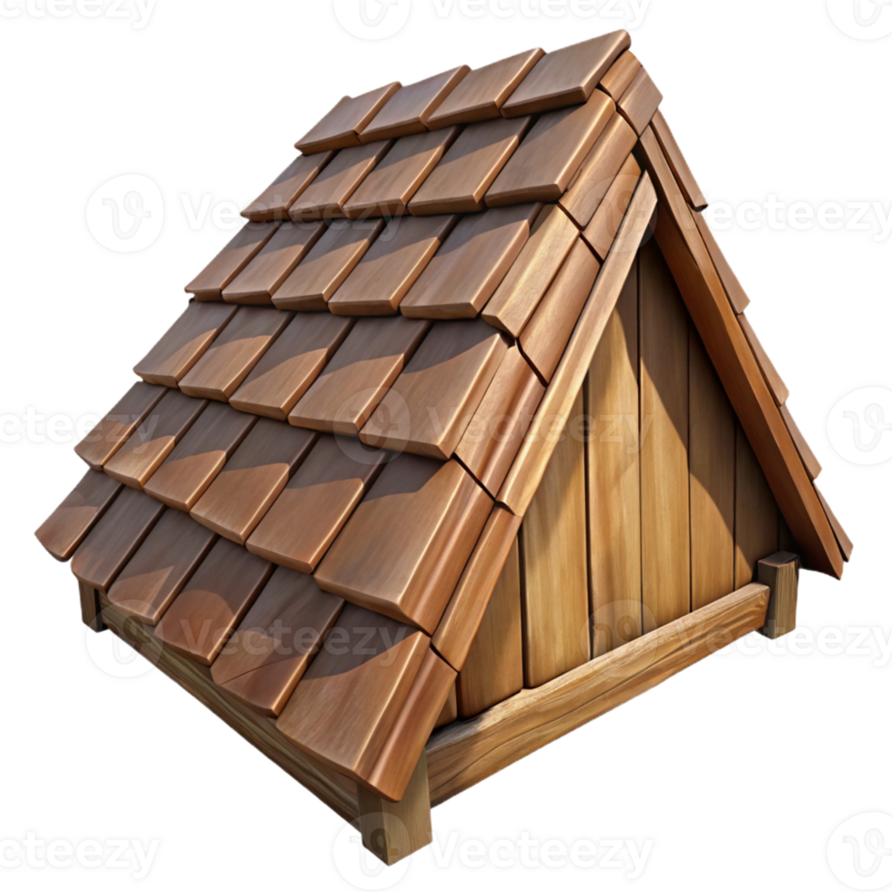 extraordinary standout Wooden roof shingle, weathered cedar with Transparent Background png