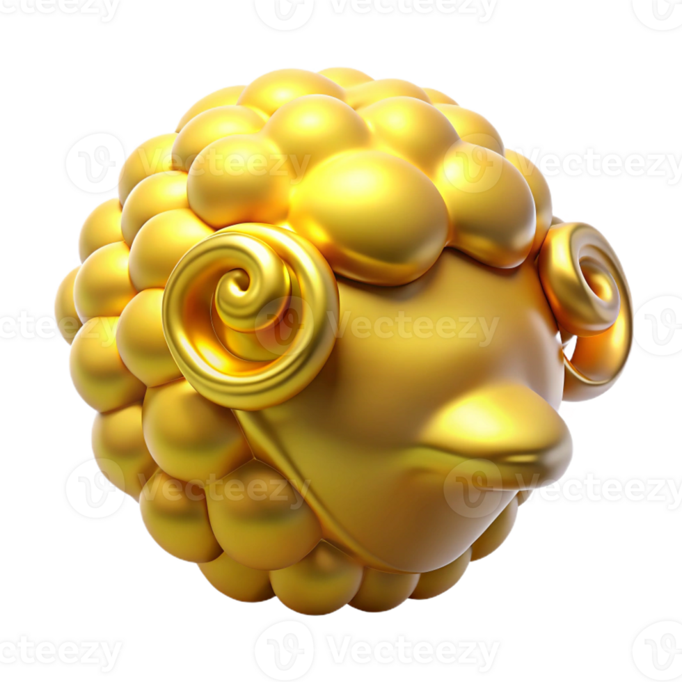 elegant exemplary Golden Fleece, mythical object of Jason's quest with Transparent Background png