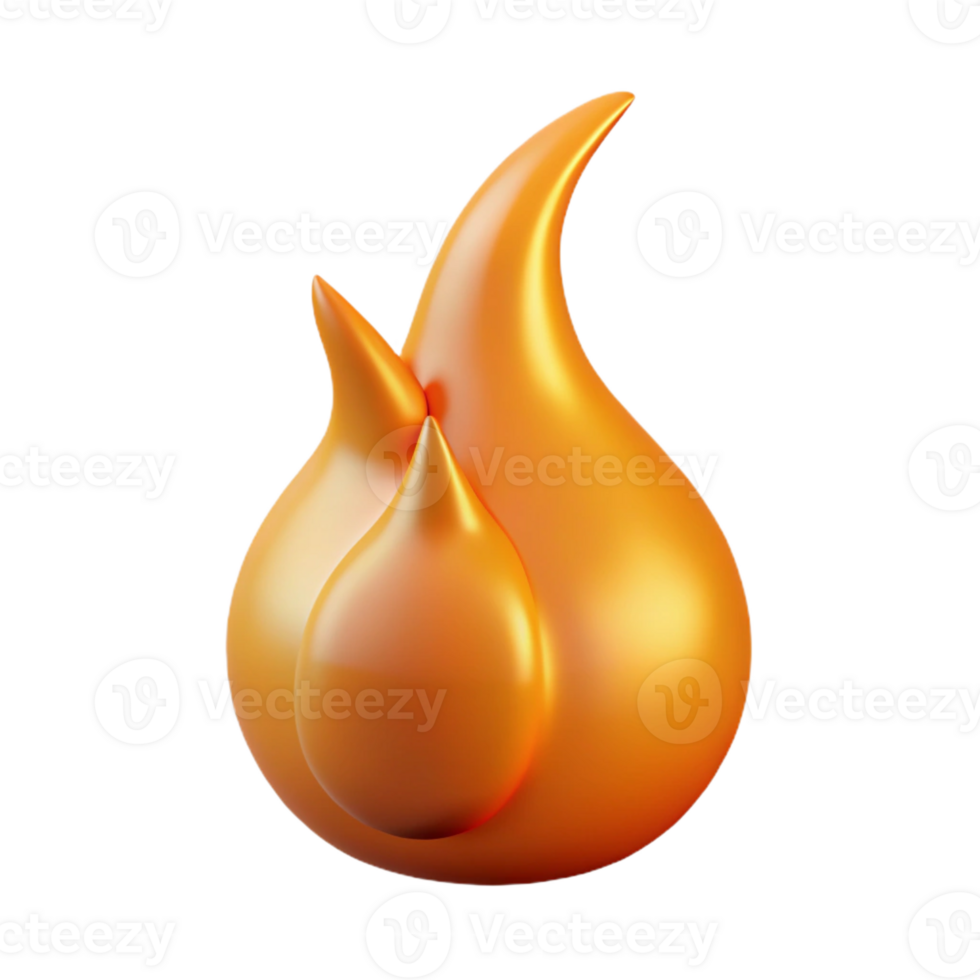 gorgeous art deco A single, burning flame with an abstract form, with Transparent Background genuine png