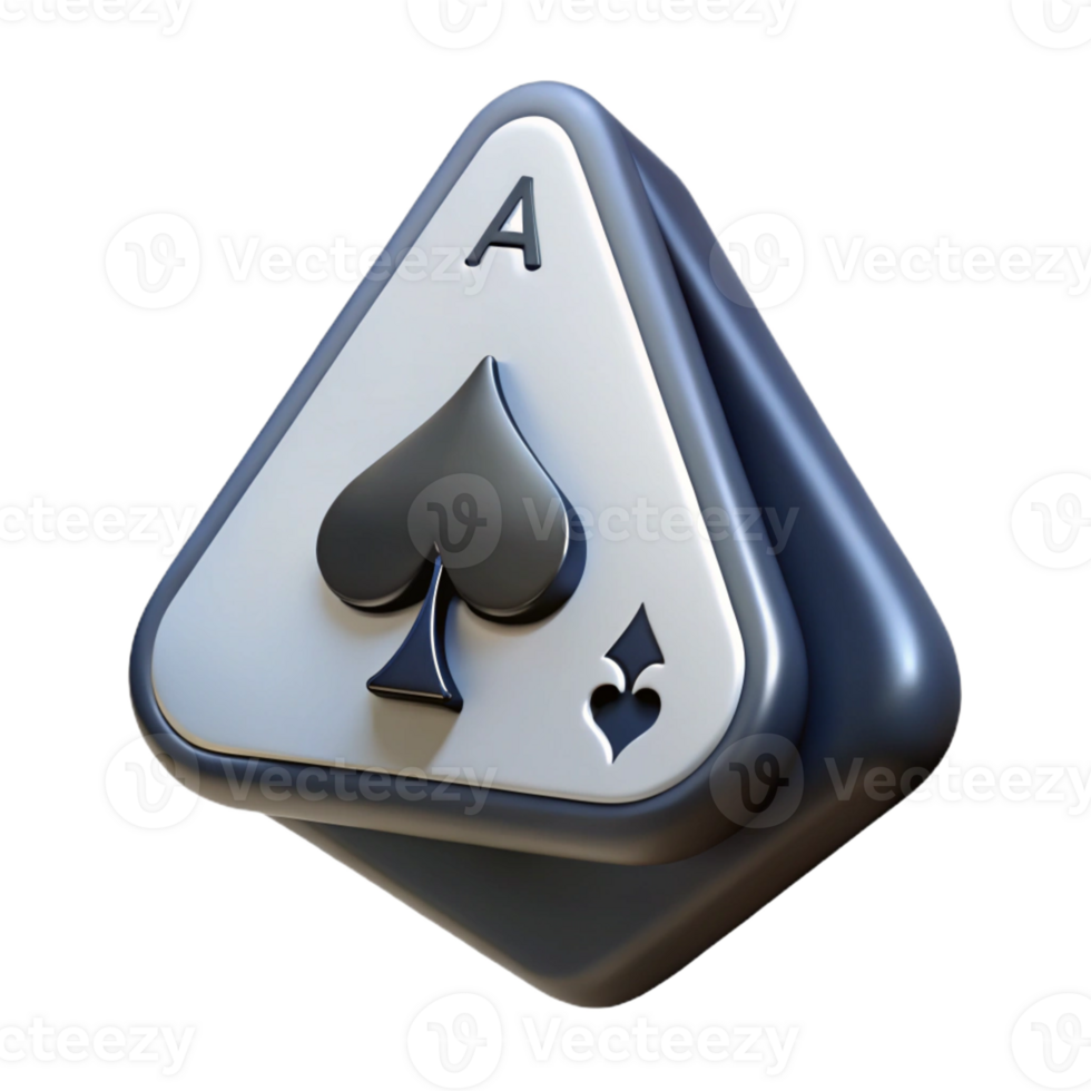 extraordinary traditional Photorealistic, ultra-detailed isolated cutout of a single playing card Ace of Spades Isolated cutout with Transparent Background sharp png