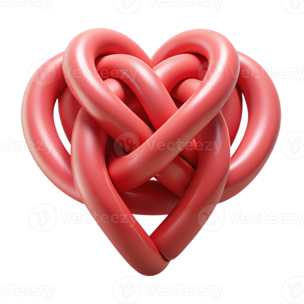 glorious whimsical creative A single, stylized heart made of intertwined vines, with Transparent Background perfect clarity png
