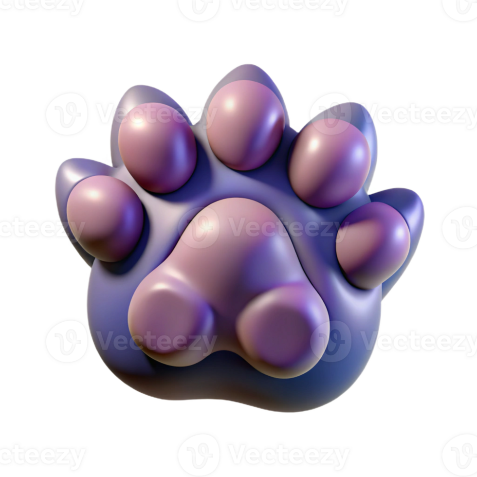 enchanting whimsical retro Ultra-detailed, hyper-specific, isolated cutout of a single Cerberus paw, professional render, concept art style with Transparent Background flawless png