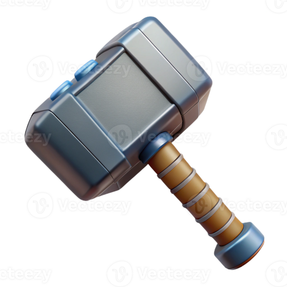 captivating victorian Ultra-detailed, isolated cutout of Thor's Mjolnir hammer, hyper-specific, professional render, concept art style with Transparent Background fine detail png