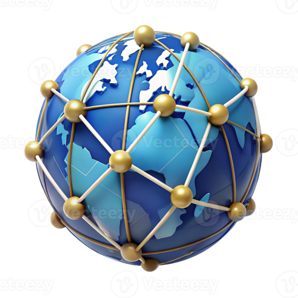 extraordinary joyful gothic A stylized, abstract world map composed of interconnected lines, with Transparent Background expertly shot png