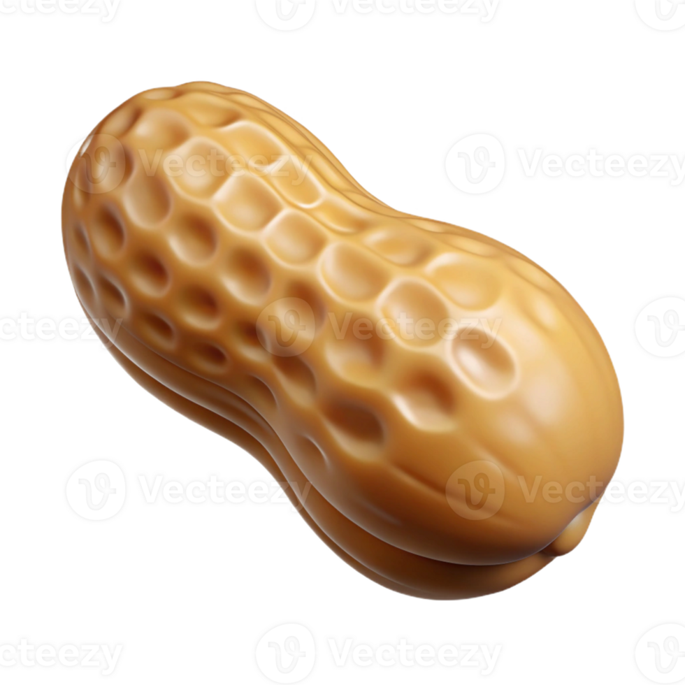 elegant futuristic Concept art style, isolated cutout of a single peanut with Transparent Background luxury png