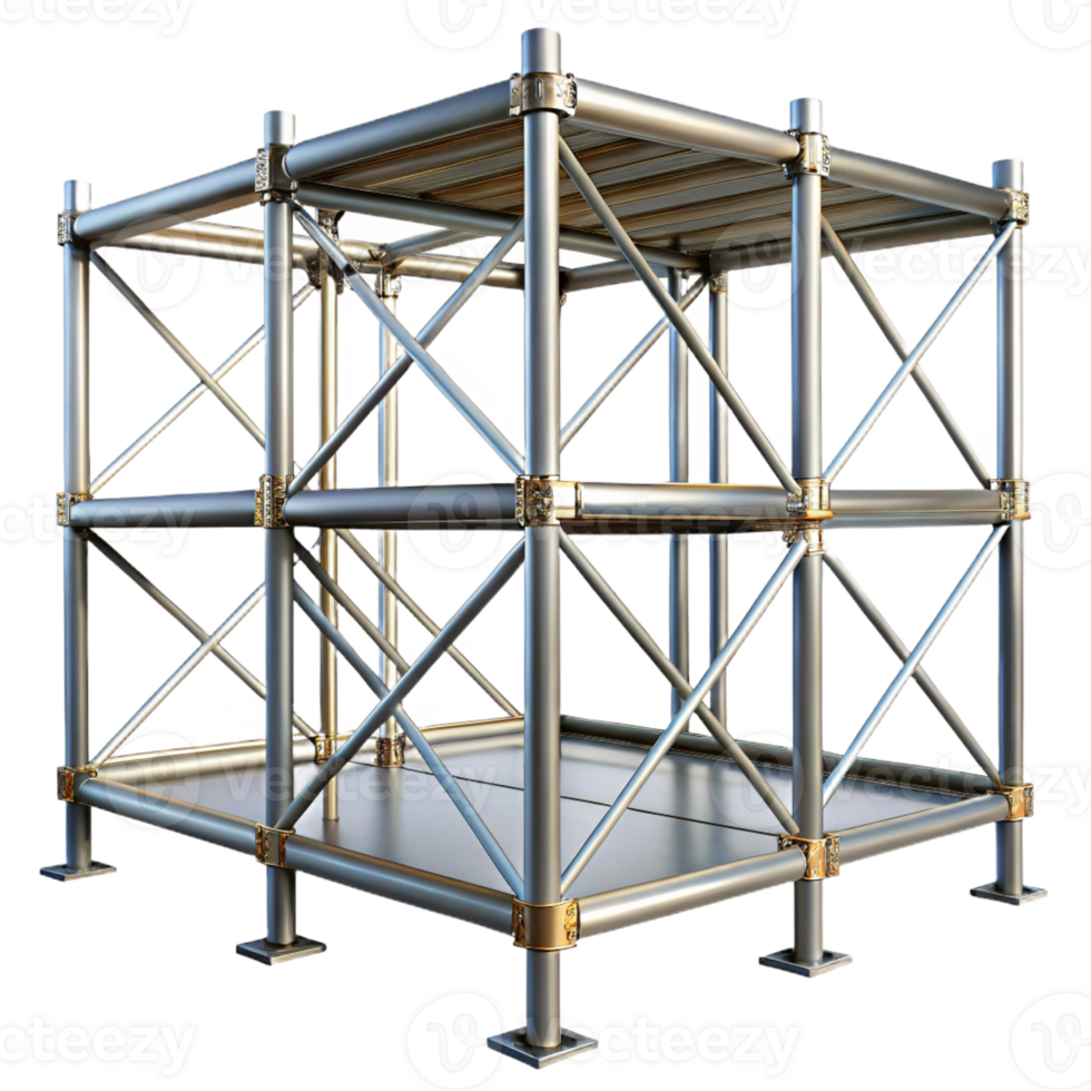 glorious minimalist Scaffolding section, metal, with Transparent Background flawless png