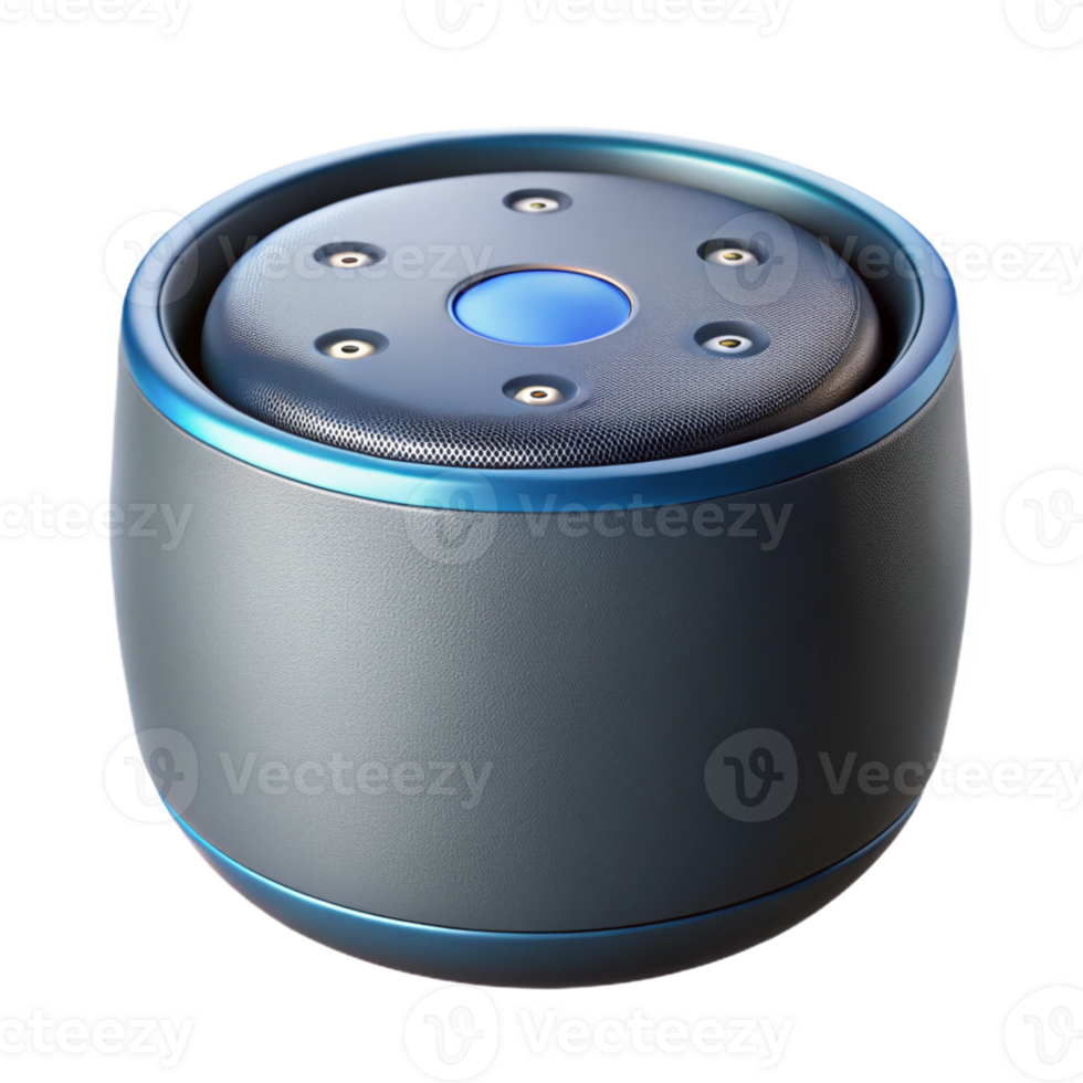 extraordinary tropical Smart speaker, voice assistant device, with Transparent Background masterfully captured png