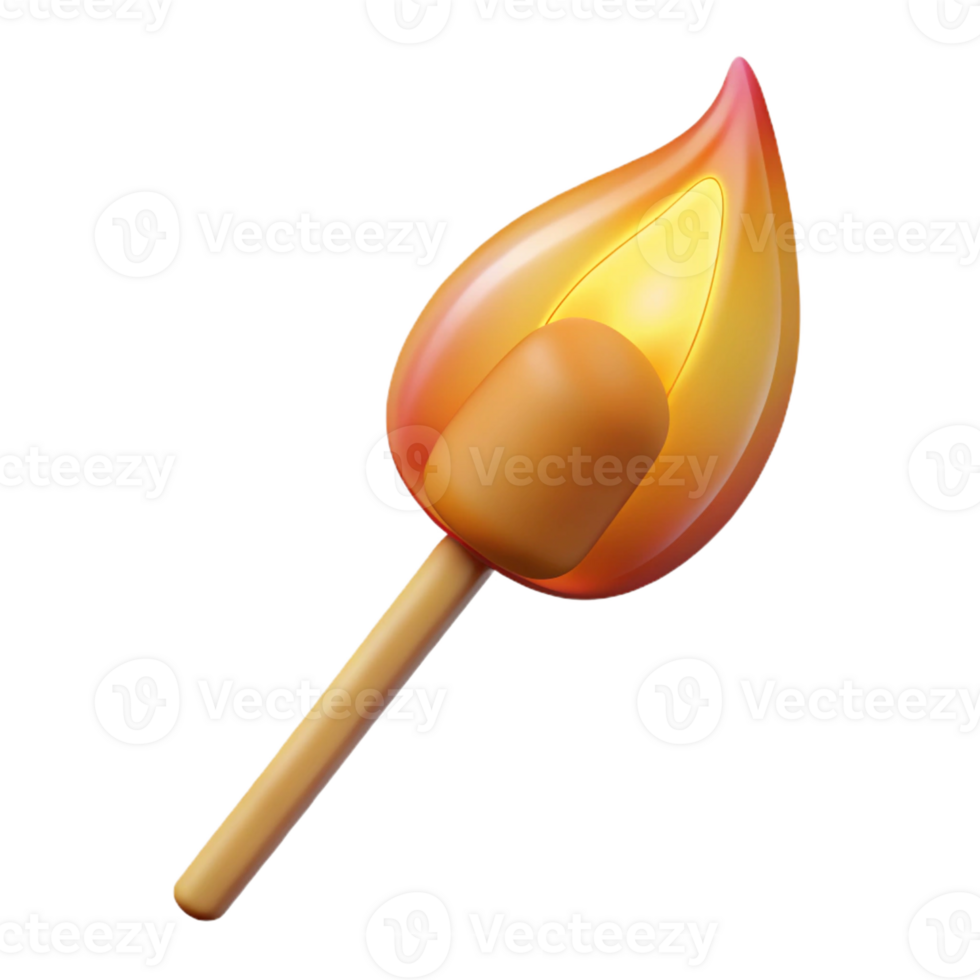 fascinating coastal A single, burning matchstick, with a flickering flame with Transparent Background gallery standard png