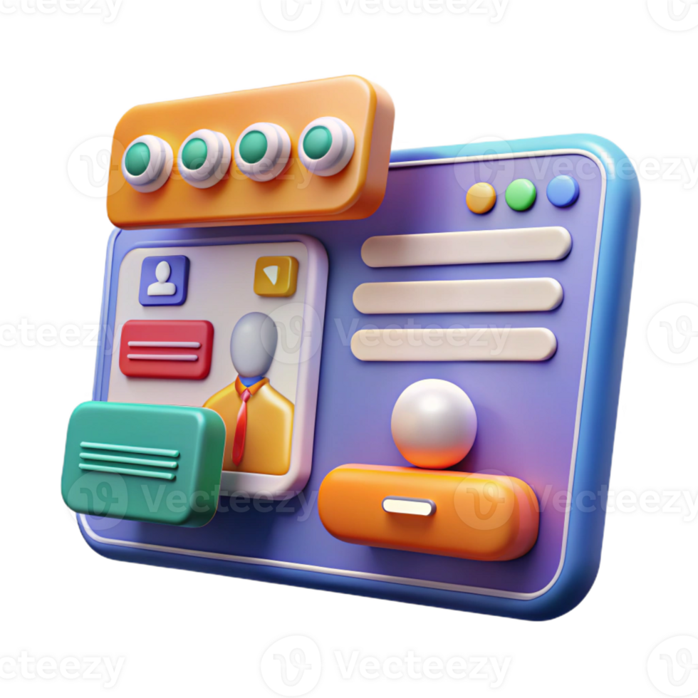 fascinating classic Virtual meeting software interface, conferencing, with Transparent Background original png