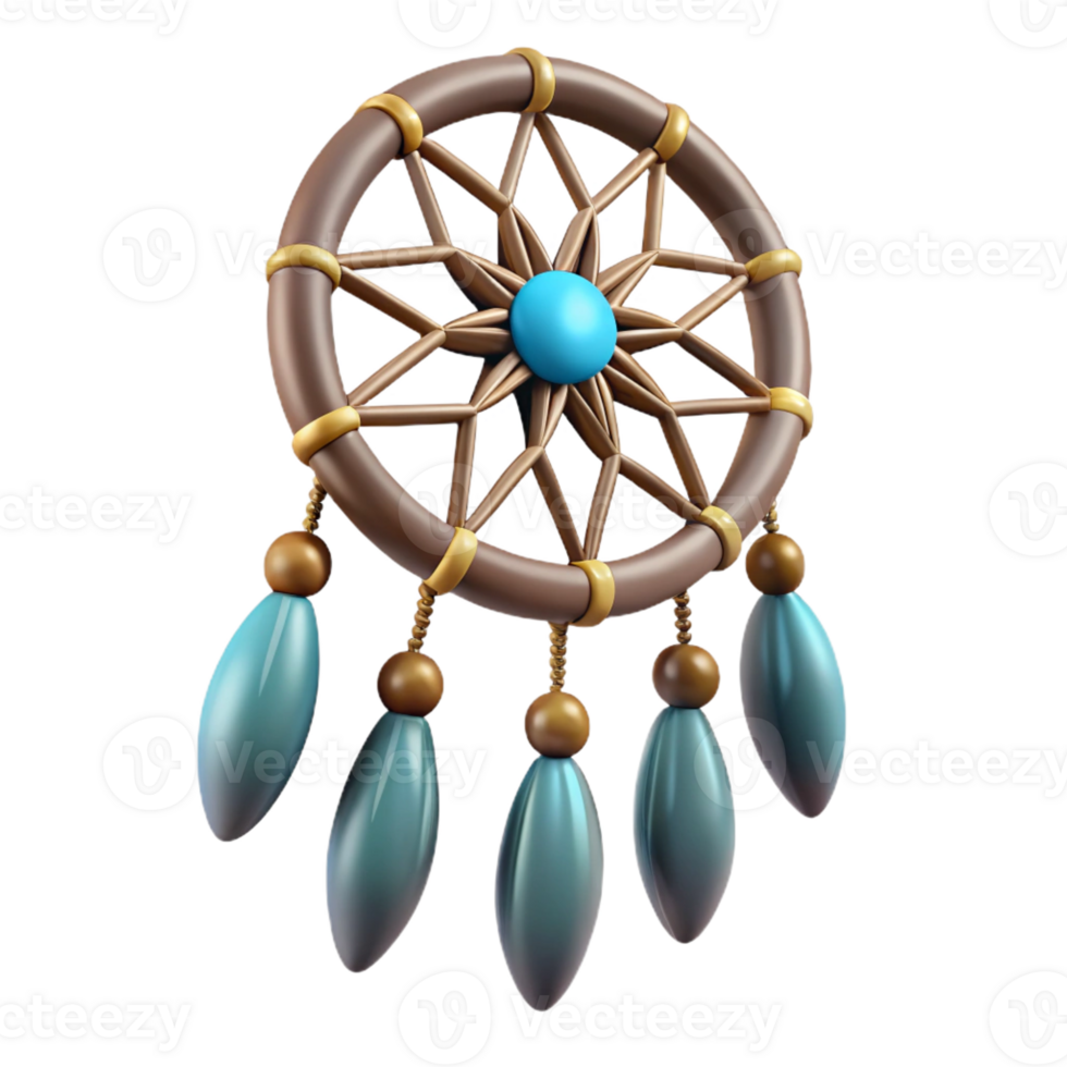 dreamy glorious Dreamcatcher, Native American charm, with Transparent Background flawless png