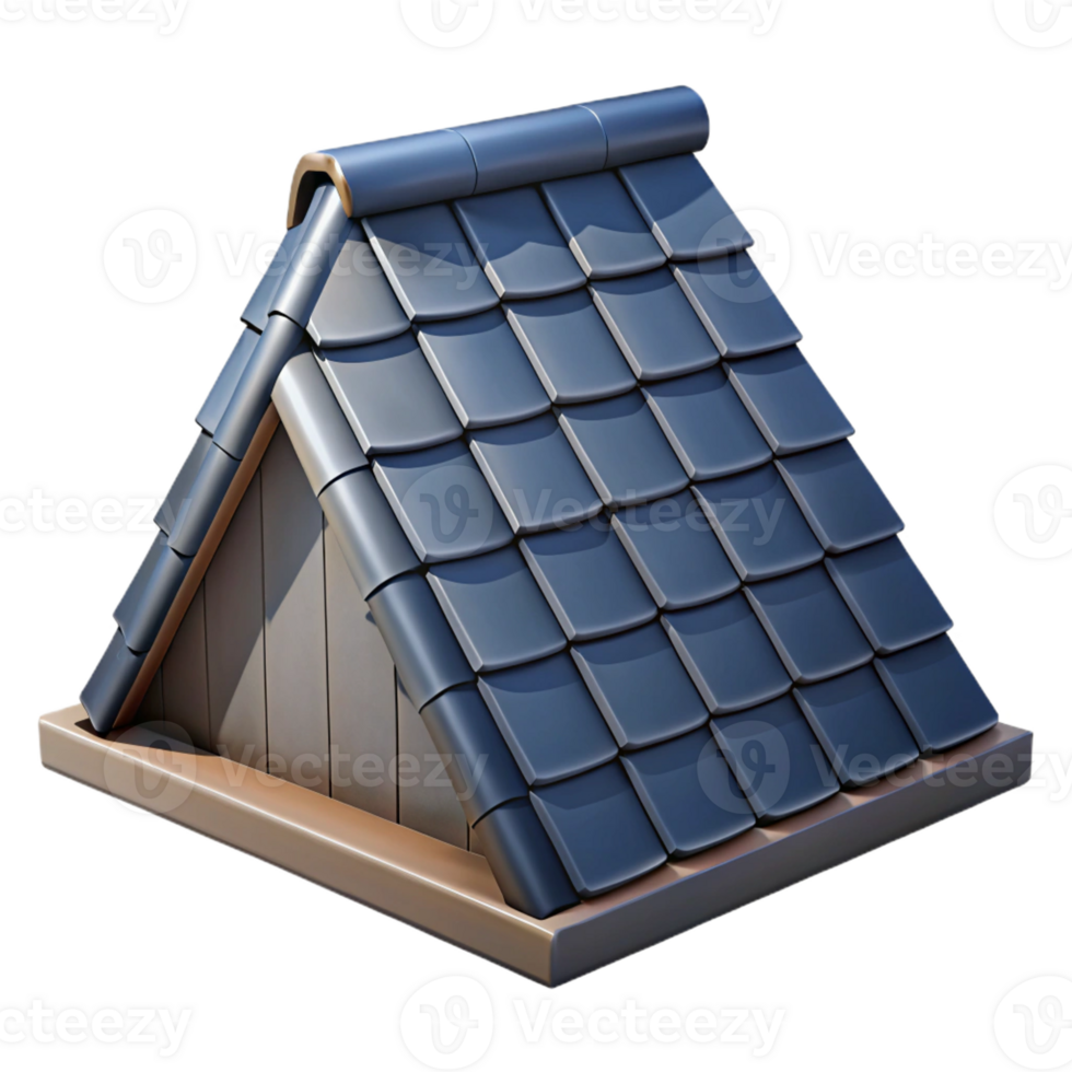fascinating sought-after Ultra-detailed, photorealistic isolated cutout of a single, slate roof shingle with Transparent Background png