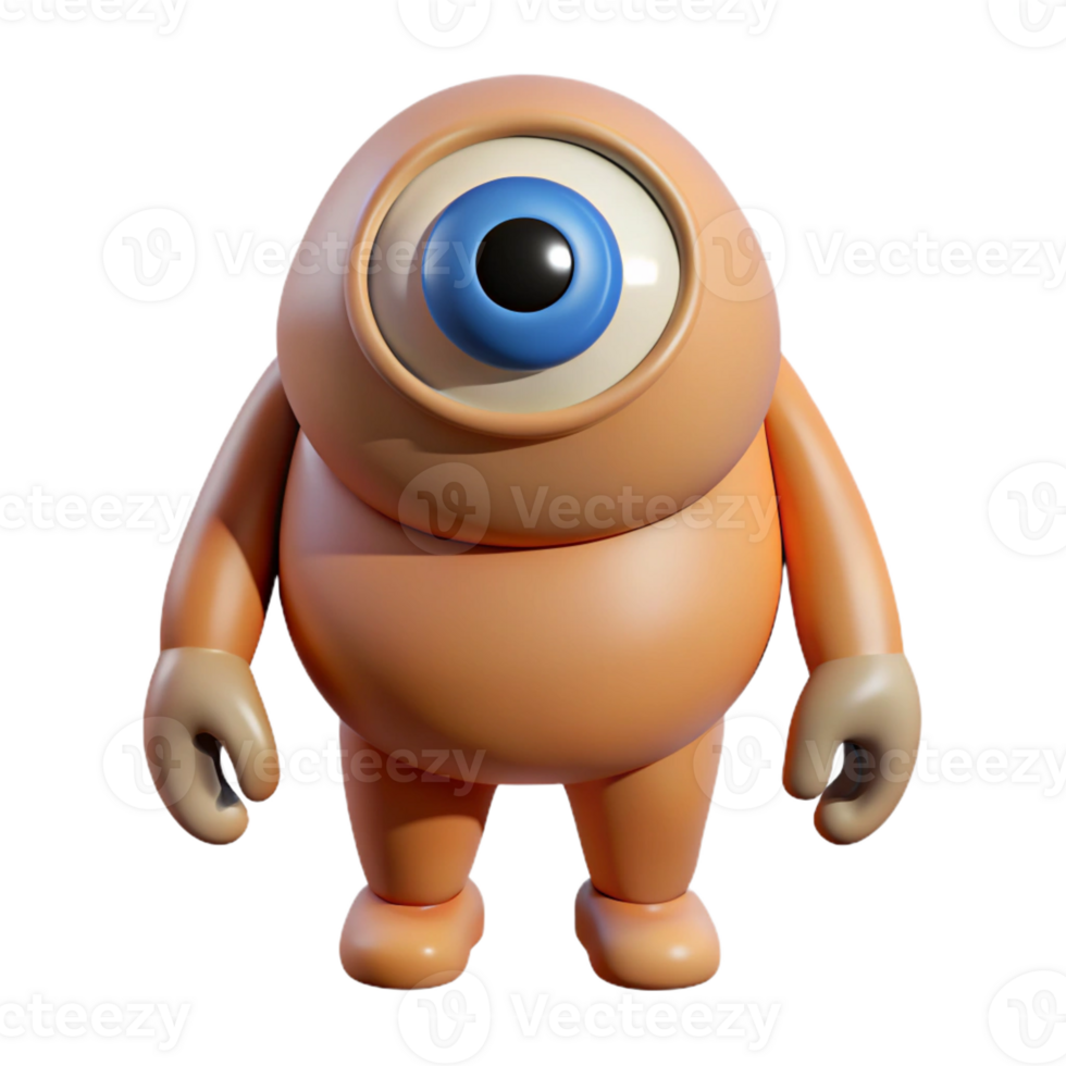 glorious distinguished Cyclops, one-eyed giant, with Transparent Background png