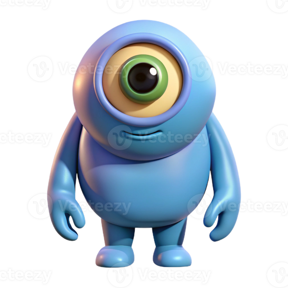 gorgeous geometric Cyclops, one-eyed giant, with Transparent Background crisp png