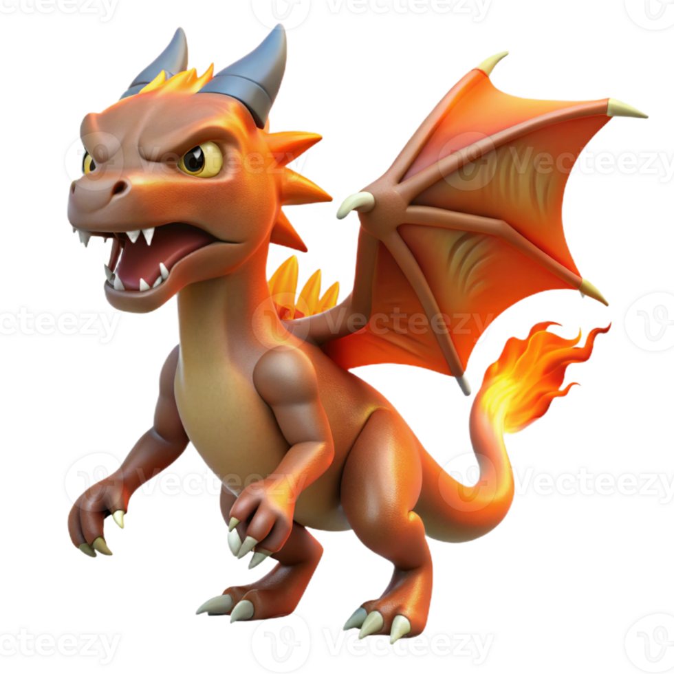 fascinating victorian Chimera, fire-breathing hybrid creature, with Transparent Background museum quality png