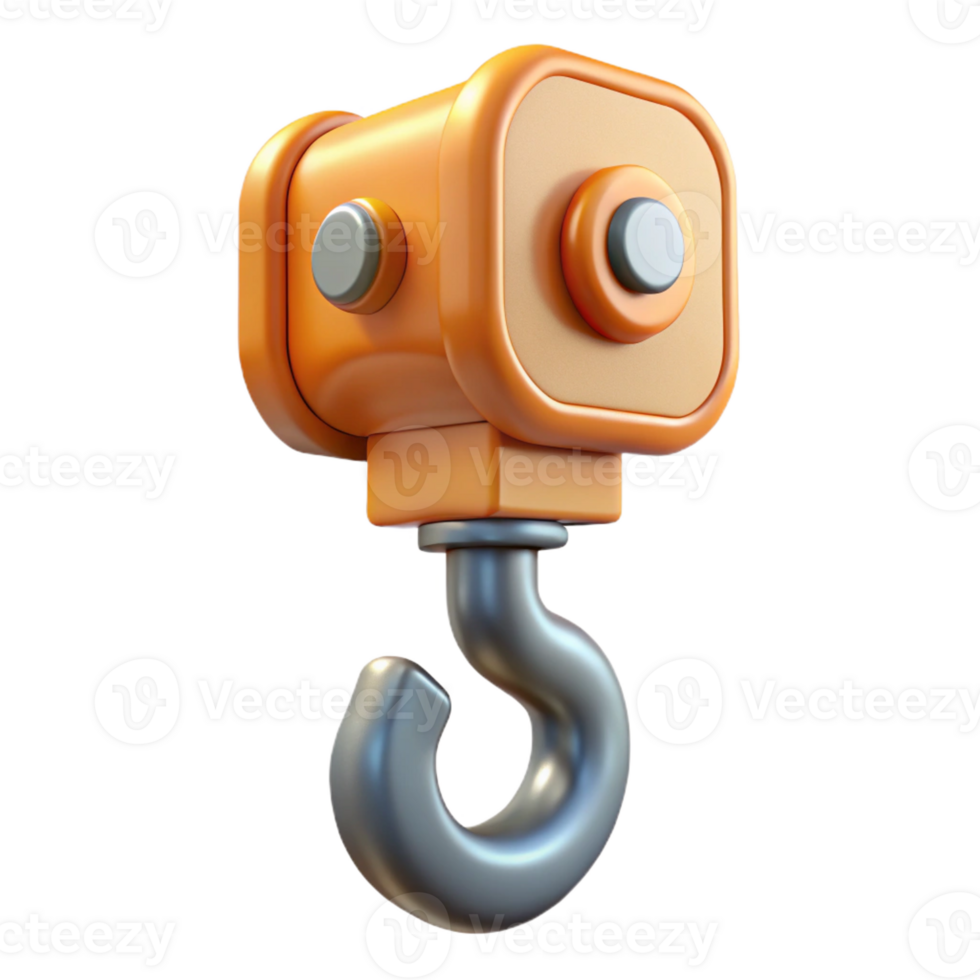 mesmerizing organic Construction crane hook with Transparent Background handcrafted png