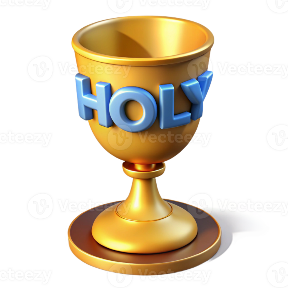 splendid surreal Holy Grail, Christian artifact, with Transparent Background artisan png