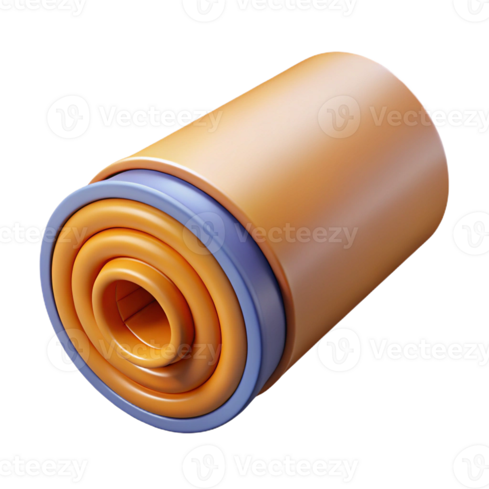 vibrant classic Roll of insulation material with Transparent Background refined png