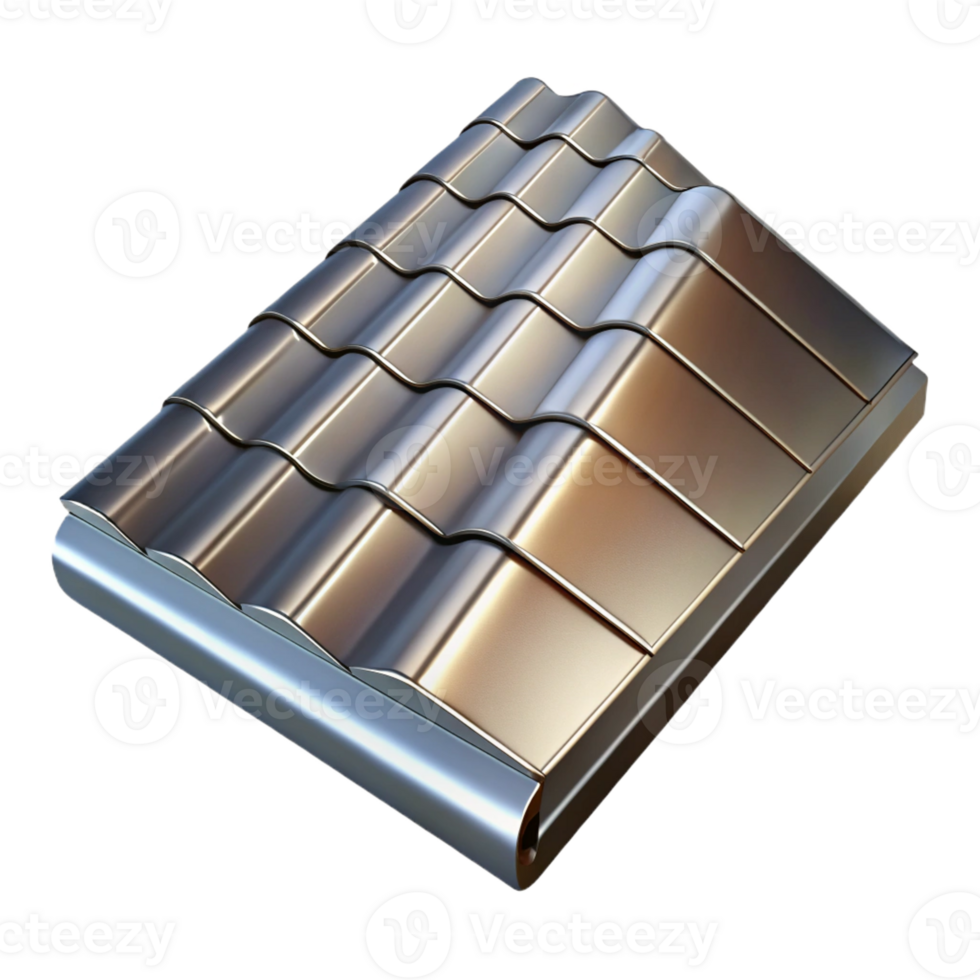 timeless nordic Metal roofing shingle with Transparent Background high quality png